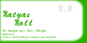 matyas moll business card