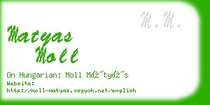 matyas moll business card